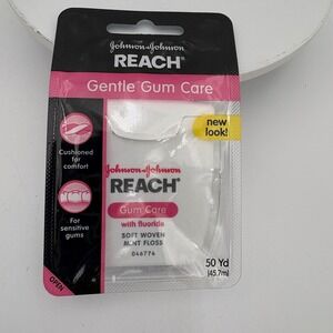 Johnson & Johnson REACH Gentle Gum Care Soft Woven Mint Floss Fluoride 50 Yd 1ct